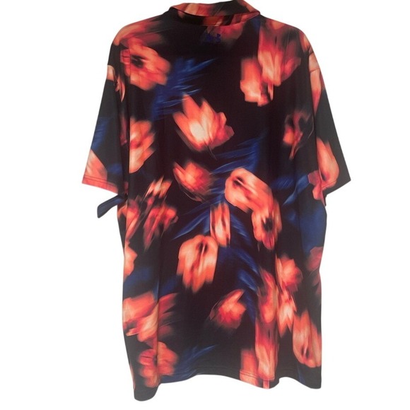 Under Armour Floral Playoff Hawaiian Polo Shirt Mens 2XL - Picture 3 of 9